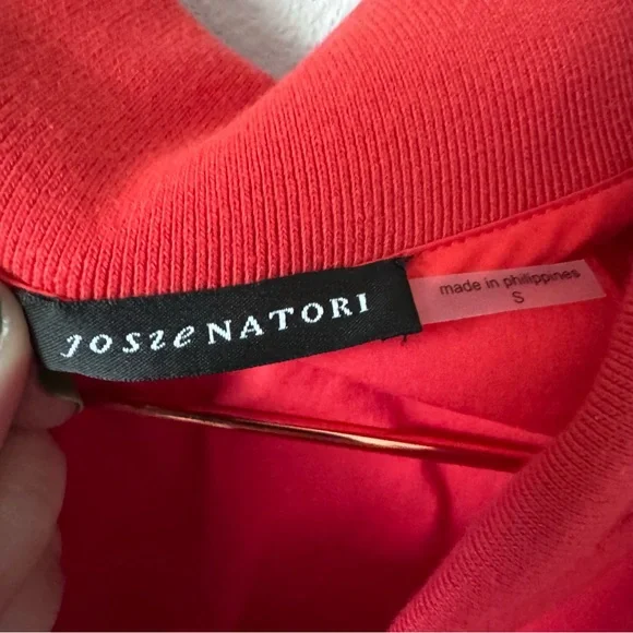 Josie Natori Red Lightweight Drawstring Utility Jacket - Picture 5 of 10